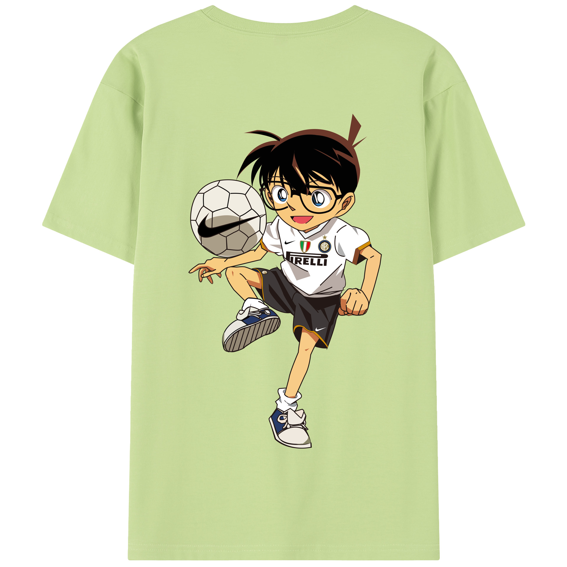 （画像用） 名探偵コナン 江戸川 コナン Detective Conan Conan Edogawa 綿100％半袖Tシャツ（背面プリント）